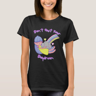 Daydream Girl Hugging Smiling Cloud Rainbow T-shirt