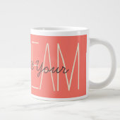 Daydream Inspirerend Coral & Cream Quote Script Grote Koffiekop (Rechts)