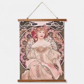  "Daydream" van Alphonse Mucha Hangend Wandkleed (Voorkant)