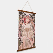  "Daydream" van Alphonse Mucha Hangend Wandkleed (Gebogen)