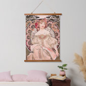  "Daydream" van Alphonse Mucha Hangend Wandkleed (Slaapkamer)