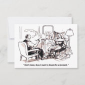 Daydreamer, man en vrouw, grappig save the date (Voorkant)