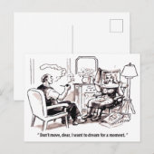 Daydreamer, Man en Vrouw relatie, Humor, Briefkaart (Voorkant / Achterkant)