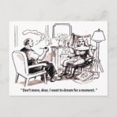 Daydreamer, Man en Vrouw relatie, Humor, Briefkaart (Voorkant)