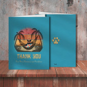 Daydreaming Cool Cat's Tropical Escape Bedankkaart