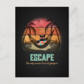 Daydreaming Cool Cat's Tropical Escape Briefkaart (Voorkant)
