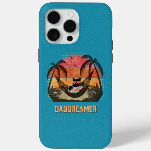 Daydreaming Cool Cat's Tropical Escape Case-Mate iPhone Case (Achterkant)