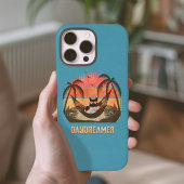 Daydreaming Cool Cat's Tropical Escape Case-Mate iPhone Case