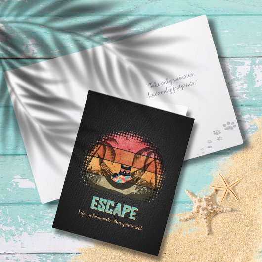 Daydreaming Cool Cat's Tropical Escape Feestdagen Kaart