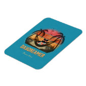 Daydreaming Cool Cat's Tropical Escape Magneet (Linkerzijde)