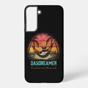 Daydreaming Cool Cat's Tropical Escape Samsung Galaxy Hoesje