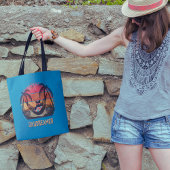 Daydreaming Cool Cat's Tropical Escape Tote Bag