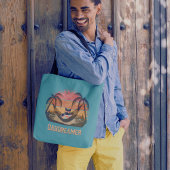 Daydreaming Cool Cat's Tropical Escape Tote Bag