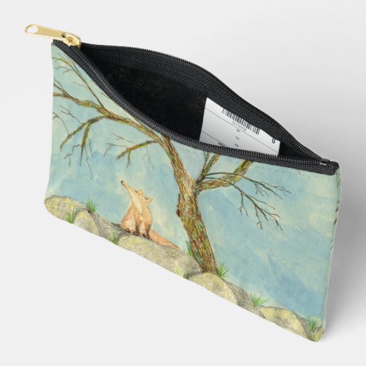 Daydreaming Fox Zipper Pouch Etui (Open)