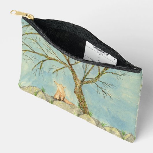 Daydreaming Fox Zipper Pouch Etui (Open)