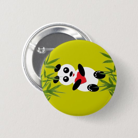Daydreaming Panda Pin Ronde Button 5,7 Cm (Voorkant /achterkant)