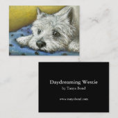 Daydreaming Westie ACEO prints Visitekaartje (Voorkant / Achterkant)