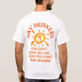 DayDrinker-Mannen gekleurd t-shirt (Achterkant)