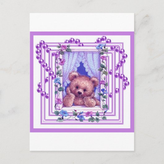 Daydroaming Teddy Bear Briefkaart (Voorkant)