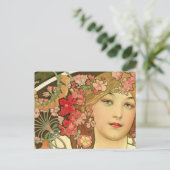 Daydroom van Alphonse Mucha Briefkaart (Staand voorkant)