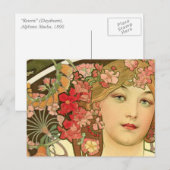 Daydroom van Alphonse Mucha Briefkaart (Voorkant / Achterkant)
