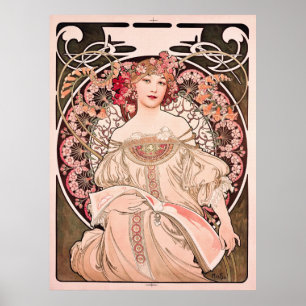 Daydroom van Alphonse Mucha Poster