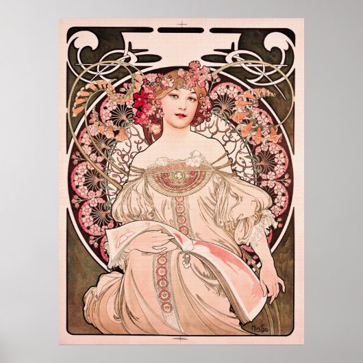 Daydroom van Alphonse Mucha Poster (Voorkant)