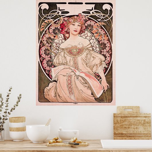 Daydroom van Alphonse Mucha Poster (Keuken)