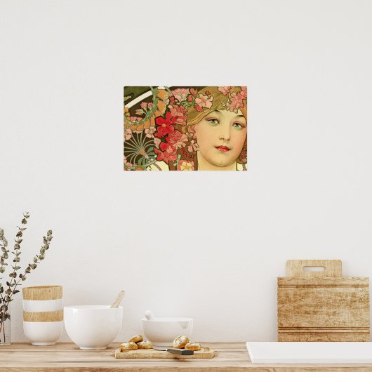 Daydroom van Alphonse Mucha Poster (Keuken)