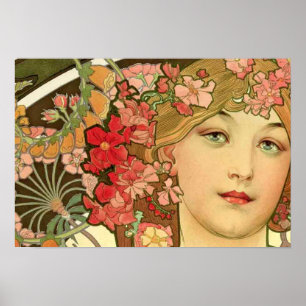 Daydroom van Alphonse Mucha Poster