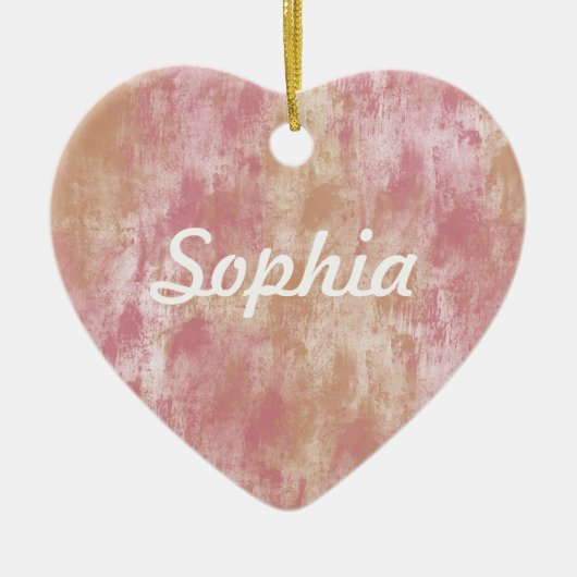 Daydroomroze Keramisch Ornament (Voorkant)