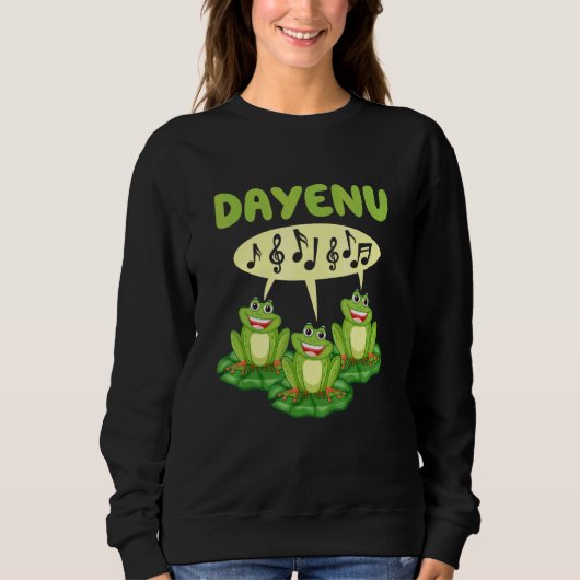 Dayenu Frogs Pesach Passover Trui (Voorkant)