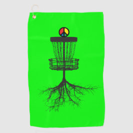 Dayglo Green Peace Basket Golfhanddoek