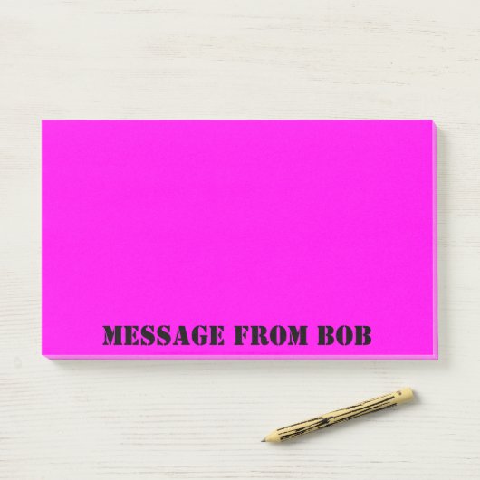 Dayglow Fuchsia Message 10 x 6 Post-it® Notes (Op bureau)