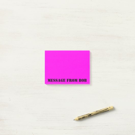 Dayglow Fuchsia Message 4 x 3 Post-it® Notes (Op bureau)