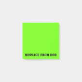 Dayglow Green Message 3 x 3 Post-it® Notes (Voorkant)