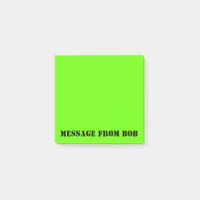 Dayglow Green Message 3 x 3
