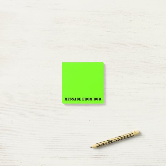 Dayglow Green Message 3 x 3 Post-it® Notes (Op bureau)