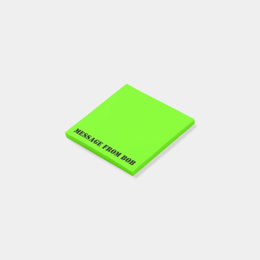 Dayglow Green Message 3 x 3 Post-it® Notes (Schuin)
