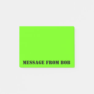 Dayglow Green Message Post-it® Notes