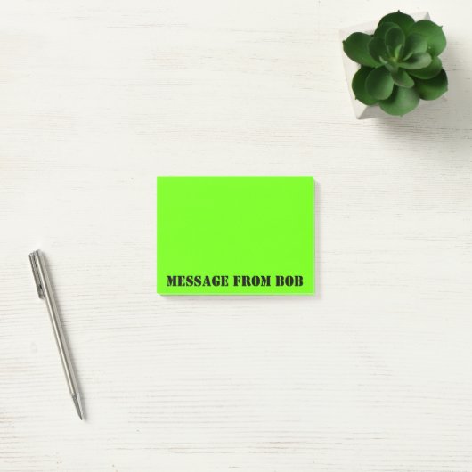 Dayglow Green Message Post-it® Notes (Kantoor)