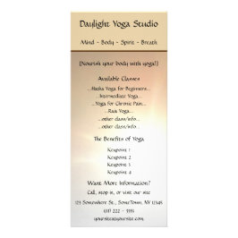 Daylight Yoga Studio-rackkaart Reclamekaart