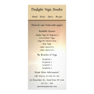 Daylight Yoga Studio-rackkaart Reclamekaart