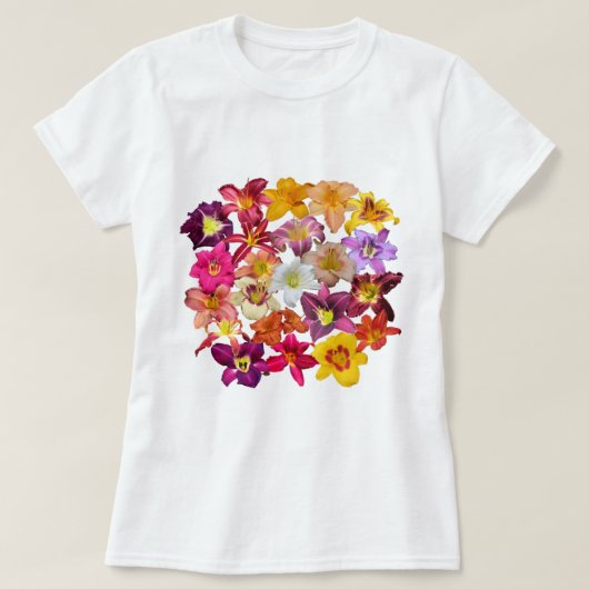 Daylilies Collage T-shirt (Design voorkant)