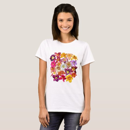 Daylilies Collage T-shirt (Voorkant volledig)