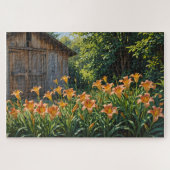 Daylilies en Shed Legpuzzel (Horizontaal)