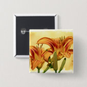 Daylilies - Hemerocallis Vierkante Button 5,1 Cm (Voorkant /achterkant)