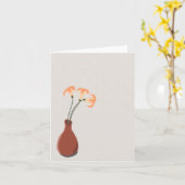 Daylilies in een rode vaas Note Kaart (Gele Bloem)