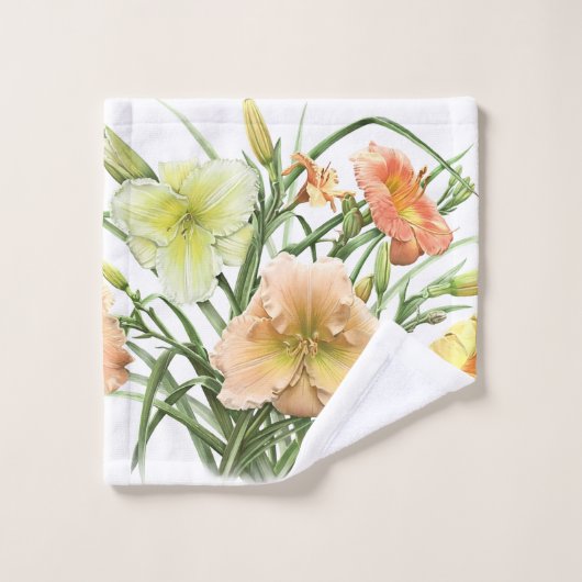 Daylily Bouquet Bad Handdoek (Wasdoekje)