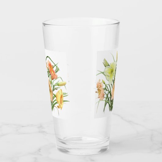 Daylily Bouquet Floral Glas (Links)